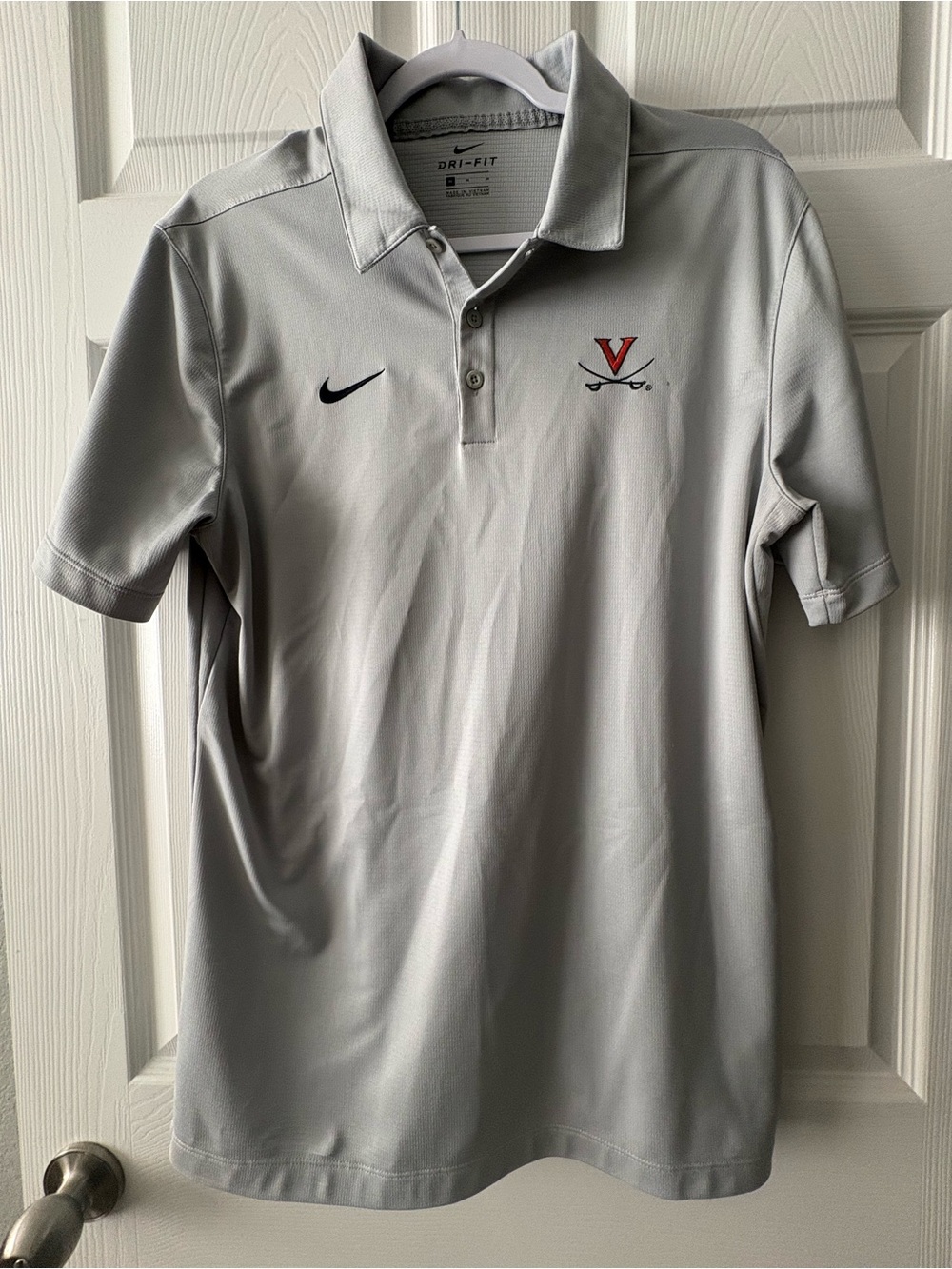 Nike Light Gray Virginia Cavaliers Dri-FIT Polo